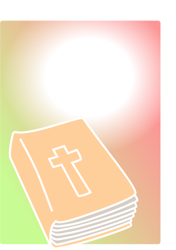 Bíblia fechada em fundo colorido vetor clip-art