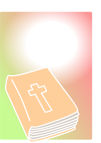 Bible closed in colorful background vector clip art