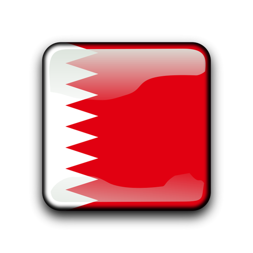 Bahrain vector flag button