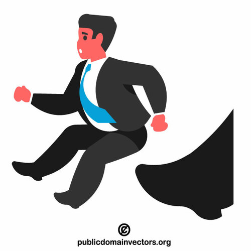 Big foot kick a businessman