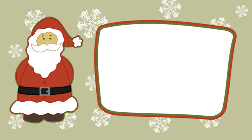 Santa greeting card vector clip art