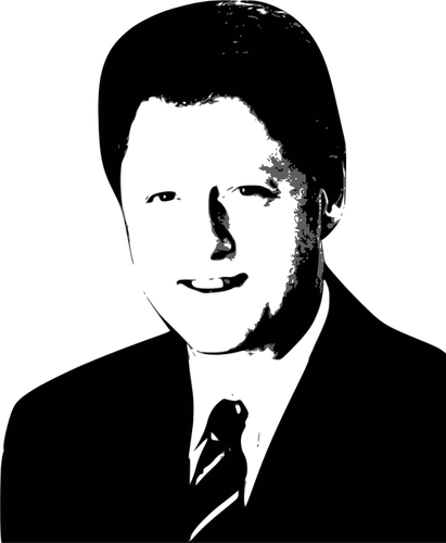 Bill Clinton vektorgrafik