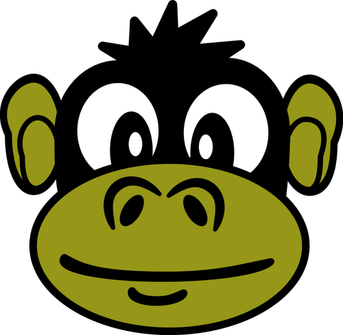 Ilustración de vector curioso mono