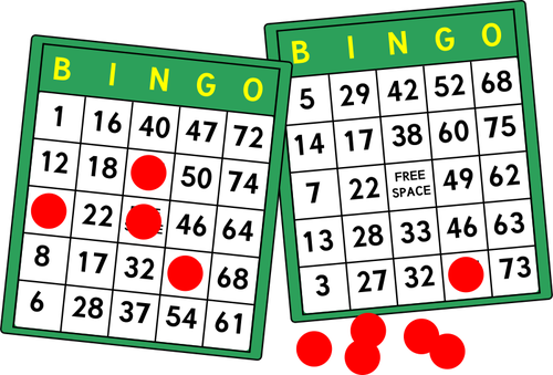 Bingo kartları vektör görüntü