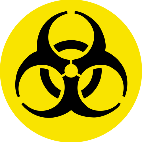 Vector clip art of round bio-hazard sign