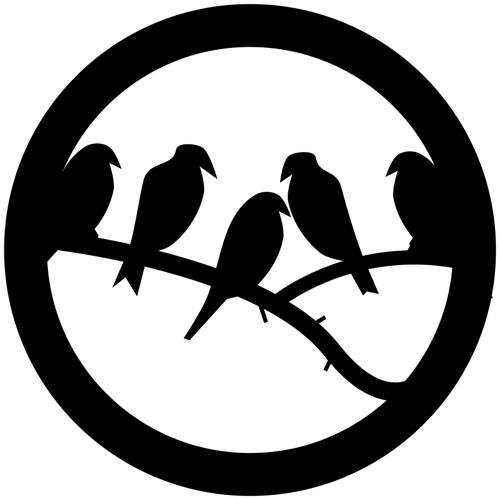 Fågel emblem vektor ClipArt