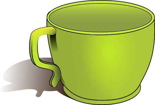 Green cup vector image