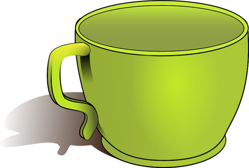 Green cup vector image