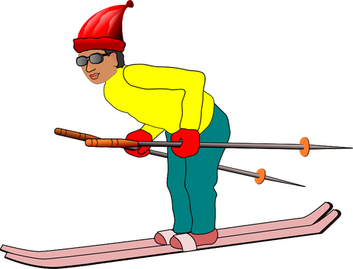 Skier vector image