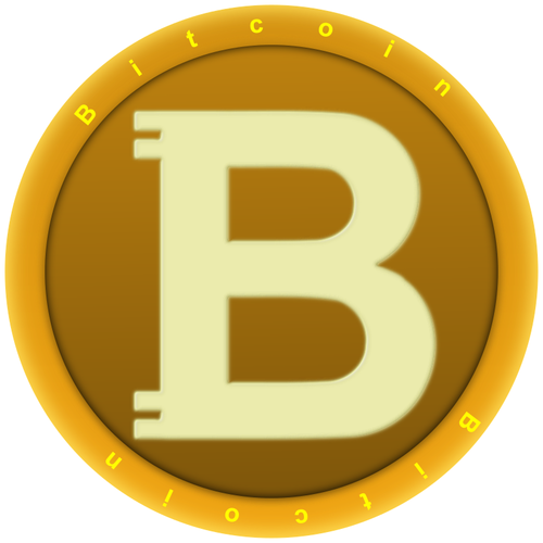 Golden bitcoin coin