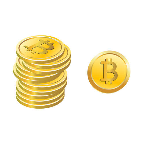 Bitcoins vector image