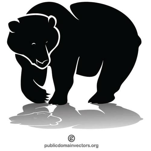 أسود الدب صورة ظلية