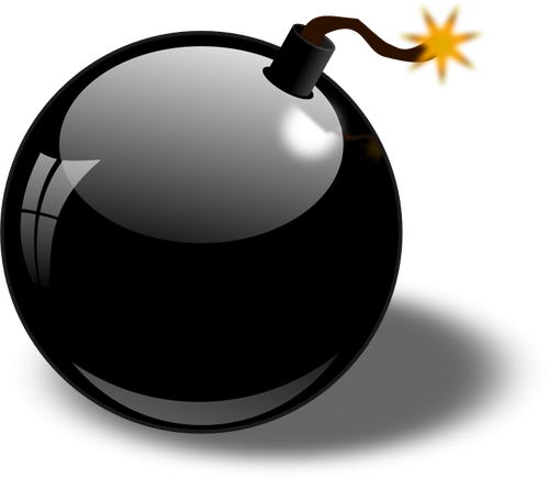 Svart bomb vektor ClipArt