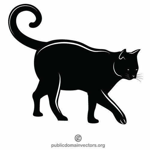 Graphiques de chat noir clip art