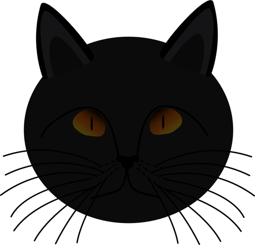 Cat face vector drawing