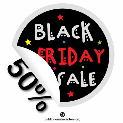 Black Friday vânzare autocolant banner