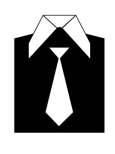 Black suit vector icon