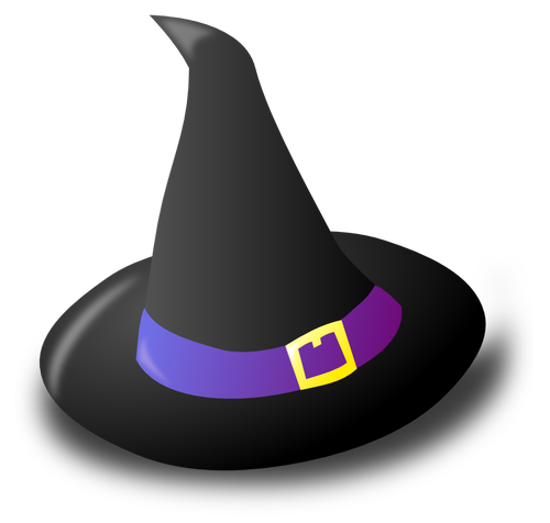 Black witch hat vector graphics