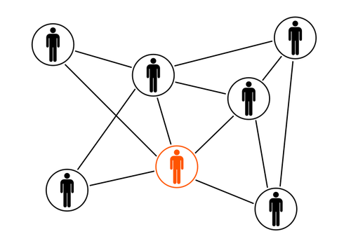 Men social network vector graphics