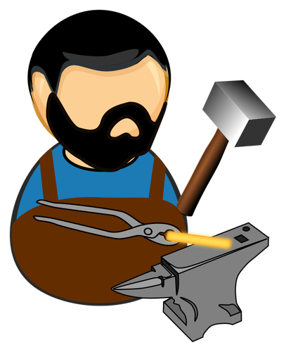Cartoon blacksmith