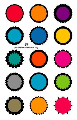 Autocollants vierges vector pack