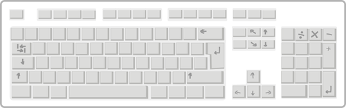 Leere weiße Tastatur Vektorgrafik