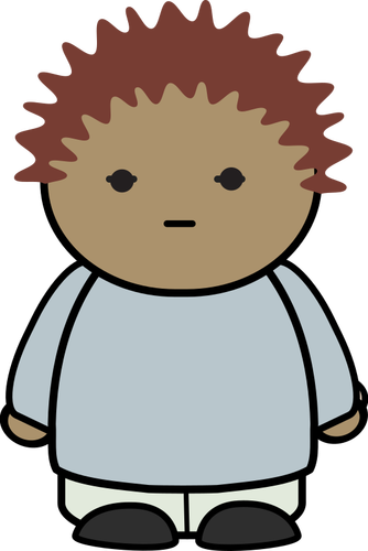 Cartoon fat boy | Public domain vectors