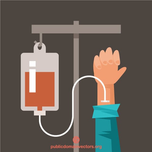 Grafiska koncept för blodtransfusion