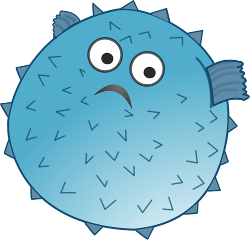 Cartoon blowfish