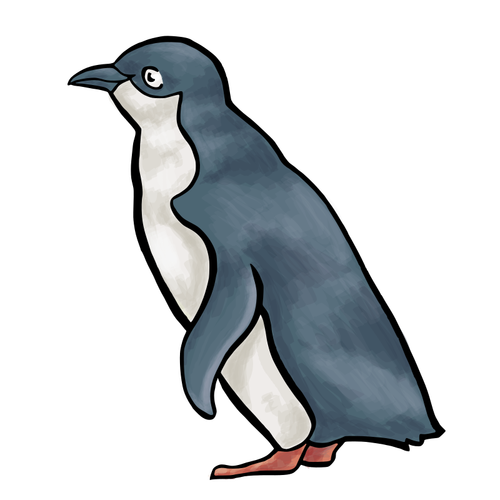 Dibujo vectorial de pingüino