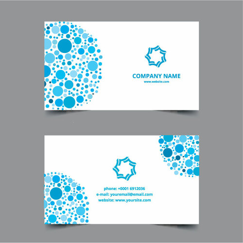 Blue dots business card template