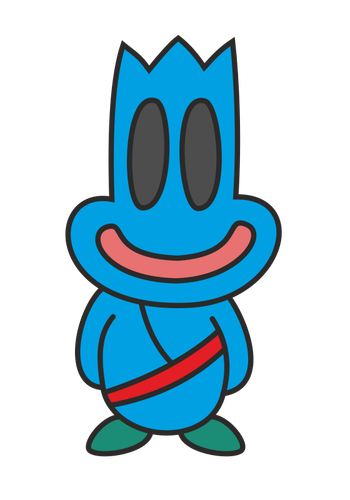 Desenho de monstro azul