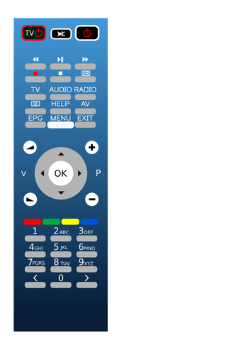 Control remoto azul