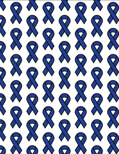 Blue ribbon seamless pattern