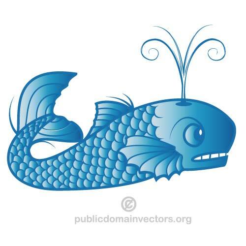 Grafika wektorowa płetwal błękitny