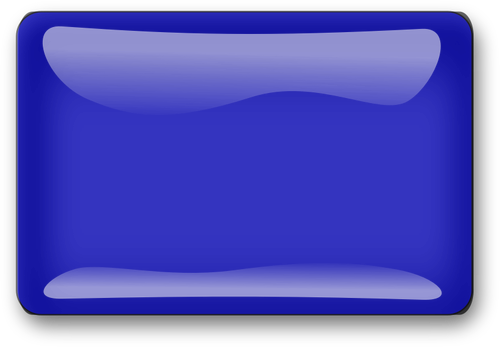 Illustrazione vettoriale di pulsante quadrato blu lucido