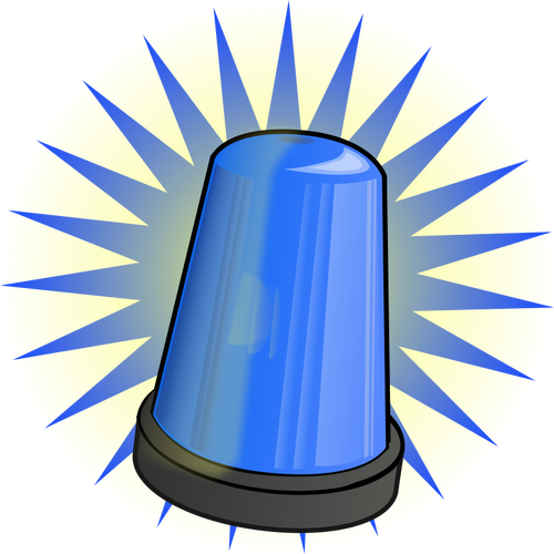 Blaue Signal Licht Vektor-ClipArt