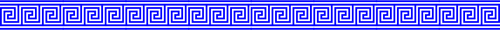 Disegno del modello chiave greca di linea blu sottile vettoriale