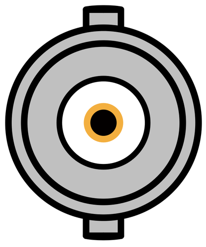 BNC vrouwelijke connector as weergave vector afbeelding