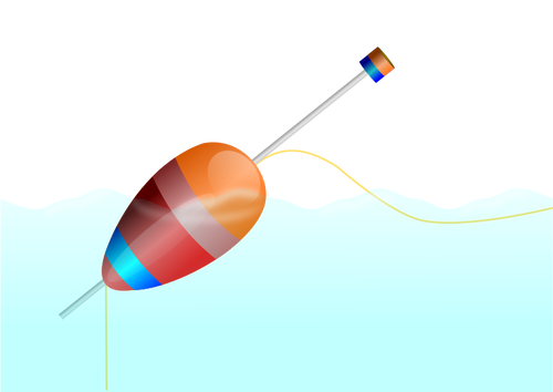 Immagine vettoriale di un tappo di sughero di pesca