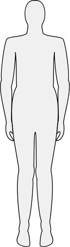Corpului masculin silueta grafică vectorială