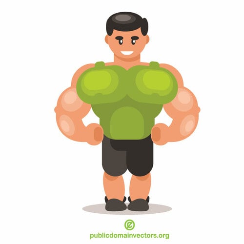 Bodybuilder cartoon