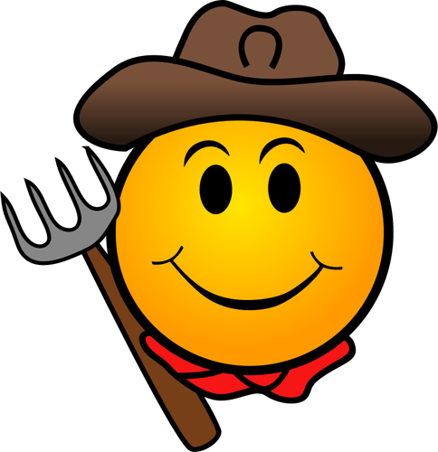 Farmer smiley vector image