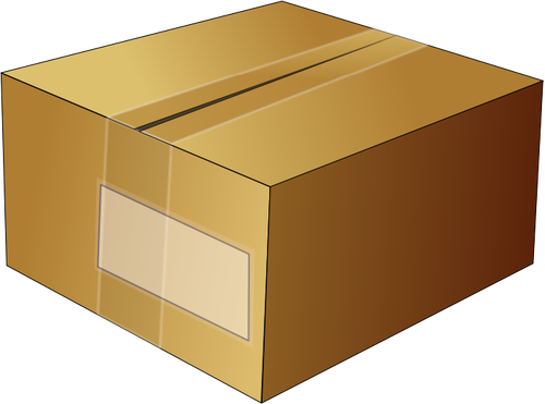 Vector image of closed cardboard box