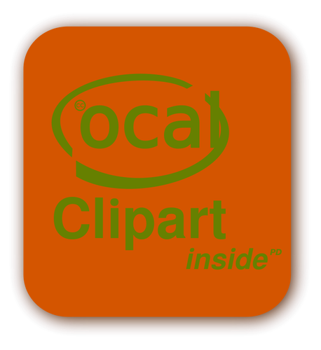 Label for OCAL clipart vector illustration