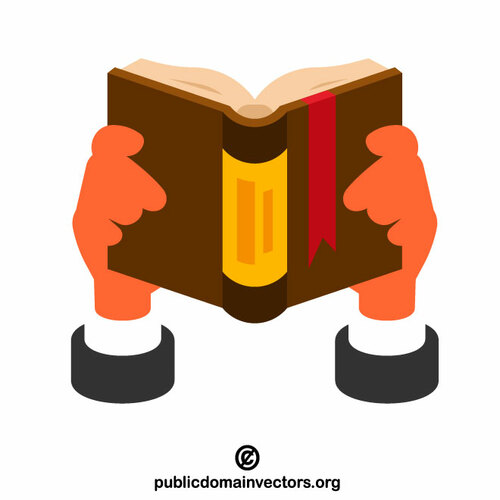 Book in hands vector