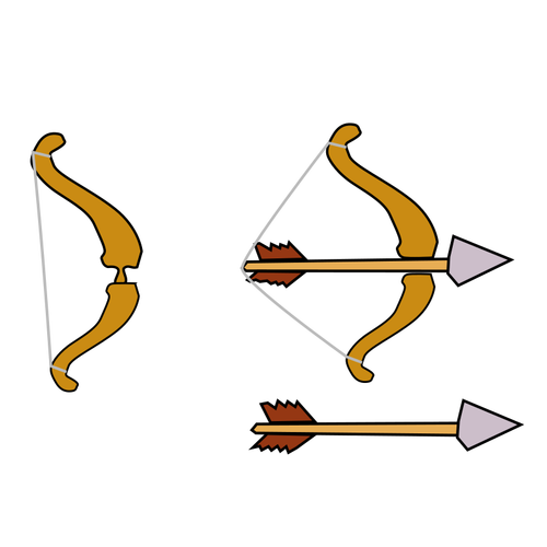 Luk a šíp pro herní vektorový obrázek
