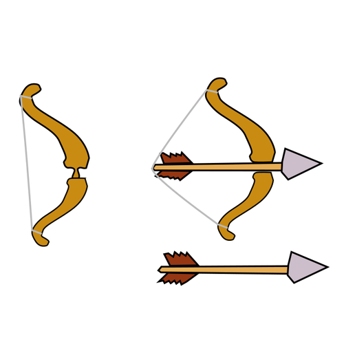 Bow and arrow made for a game vector image