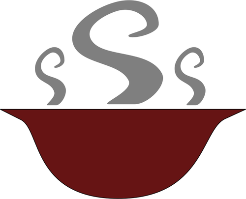 蒸しスープ ベクトル図のボウル