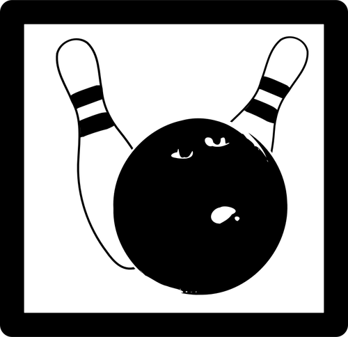 Bowling ikon vektor gambar